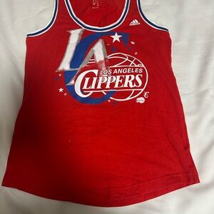 Adidas Red LA Clippers Tank Top sleveeless size large
